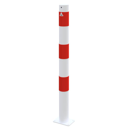Absperrpfosten Stahlrohr Ø 76 x 2,6 mm ortsfest für Dübelbefestigung