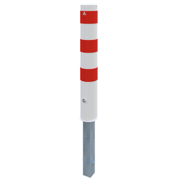 Absperrpoller Stahlrohr Ø 152 x 3,2 mm herausnehmbar mit Dreikantverschluss oder Profilzylinderschloss