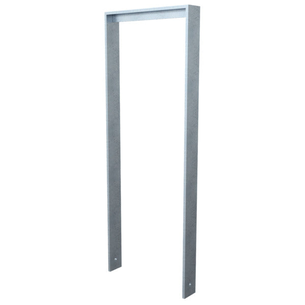 Anlehnbügel aus Flachstahl 80 x 12 mm mit Unterzug