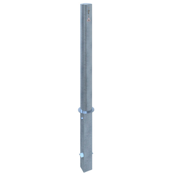 Absperrpfosten Stahlrohr Ø 102 x 2,9 mm herausnehmbar mit Profilzylinder