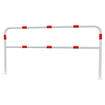 Rohrbügel aus Stahlrohr Ø 48 x 2,5 mm mit Querholm für Dübelbefestigung