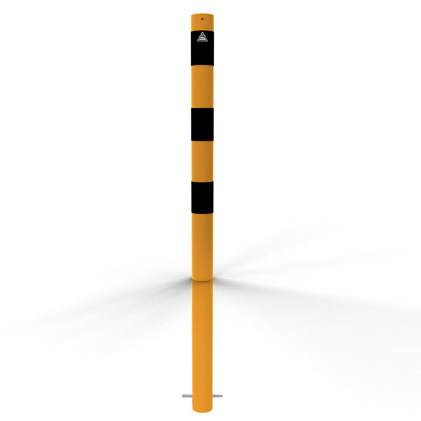 Absperrpfosten Stahlrohr Ø 76 x 2,6 mm gelb / schwarz