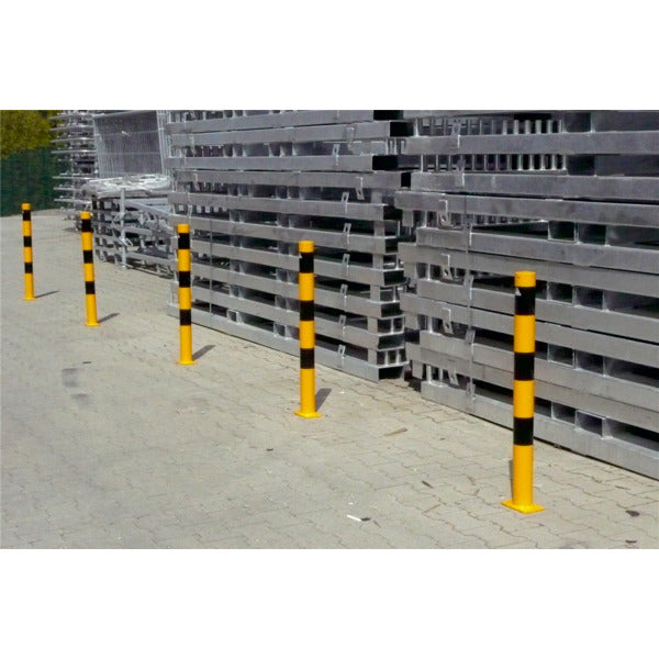 Absperrpfosten Stahlrohr Ø 60 x 2,5 mm gelb / schwarz