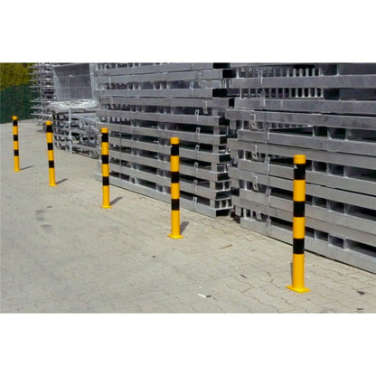 Absperrpfosten Stahlrohr Ø 60 x 2,5 mm gelb / schwarz