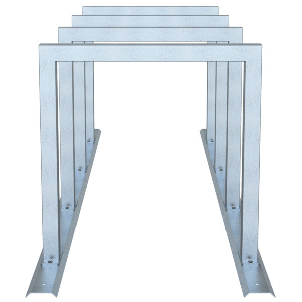 Fahrradanlehnbügel Reihenanlage Stahlrohr 60 x 60 mm