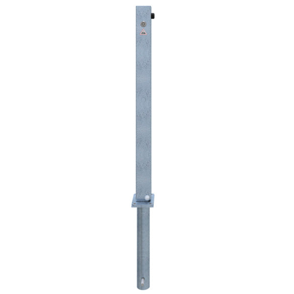 Absperrpfosten 70 x 70 mm umlegbar mit Dreikantverschluss