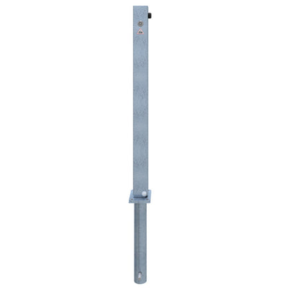 Absperrpfosten 70 x 70 mm umlegbar mit Dreikantverschluss