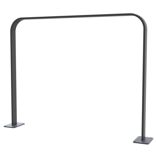 Anlehnbügel aus Flachstahl 50 x 12 mm in gebogener Ausführung