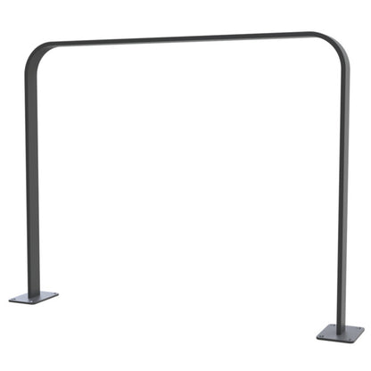 Anlehnbügel aus Flachstahl 50 x 12 mm in gebogener Ausführung