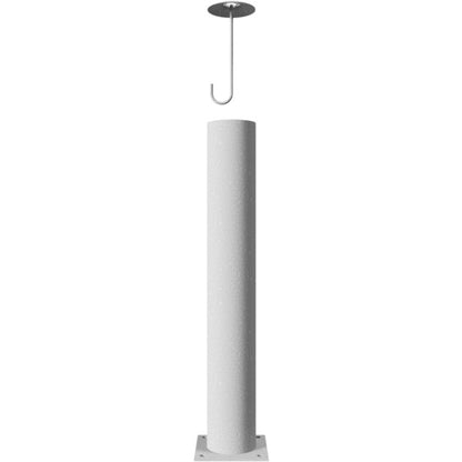 Absperrpoller Stahlrohr Ø 152 x 3,2 mm ortsfest für Dübelbefestigung
