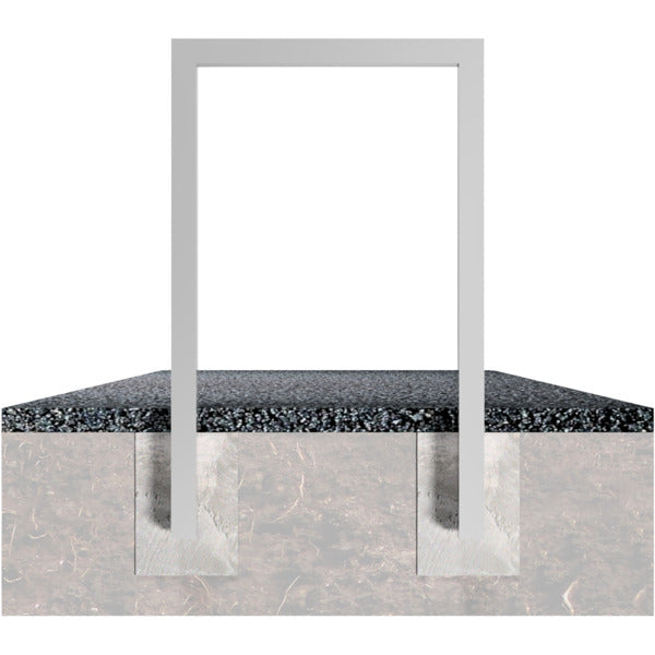 Anlehnbügel aus Stahlrohr Rechteckrohr 60 x 60 mm