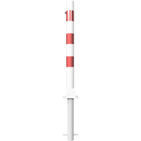 Absperrpfosten Stahlrohr Ø 76 x 2,6 mm umlegbar mit Profilzylinderschloss