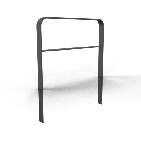 Anlehnbügel aus Flachstahl 80 x 12 mm in gebogener Ausführung