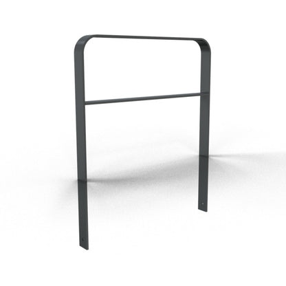 Anlehnbügel aus Flachstahl 80 x 12 mm in gebogener Ausführung