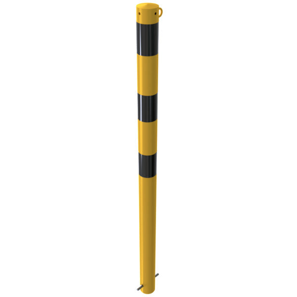 Absperrpfosten Stahlrohr Ø 76 x 2,6 mm gelb / schwarz