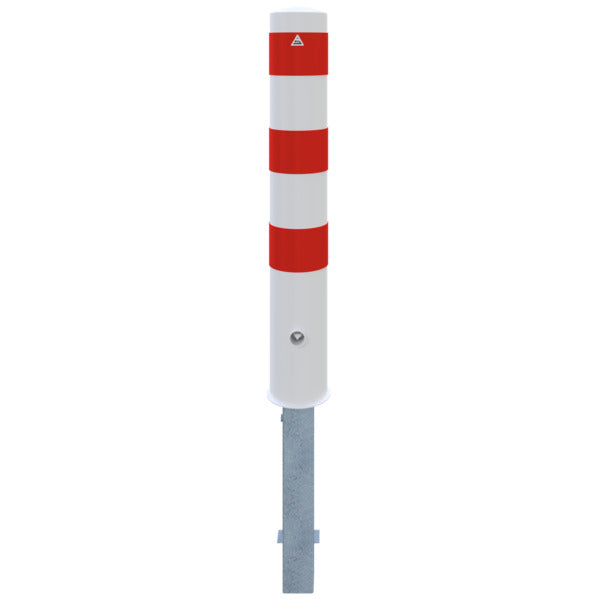 Absperrpoller Stahlrohr Ø 152 x 3,2 mm herausnehmbar mit Dreikantverschluss oder Profilzylinderschloss