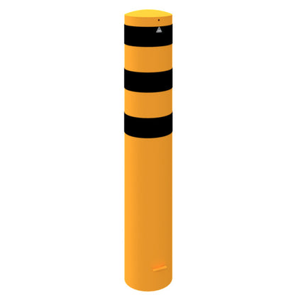 Absperrpoller Stahlrohr Ø 273 x 5 mm gelb / schwarz