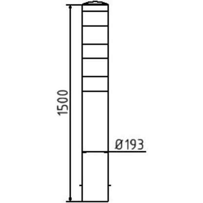 Absperrpoller Stahlrohr Ø 193 x 3,6 mm gelb / schwarz