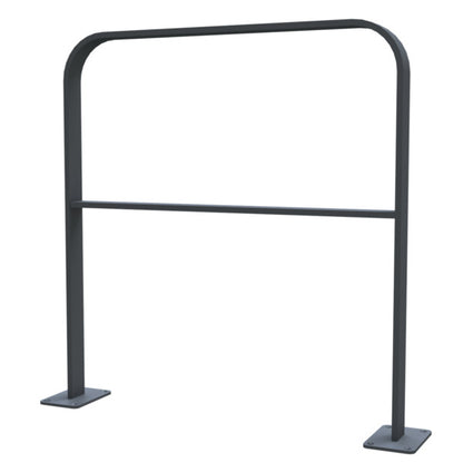 Anlehnbügel aus Flachstahl 50 x 12 mm in gebogener Ausführung