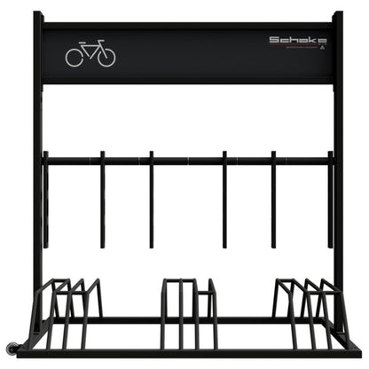 Mobiler Fahrradständer mit Werbeschild
