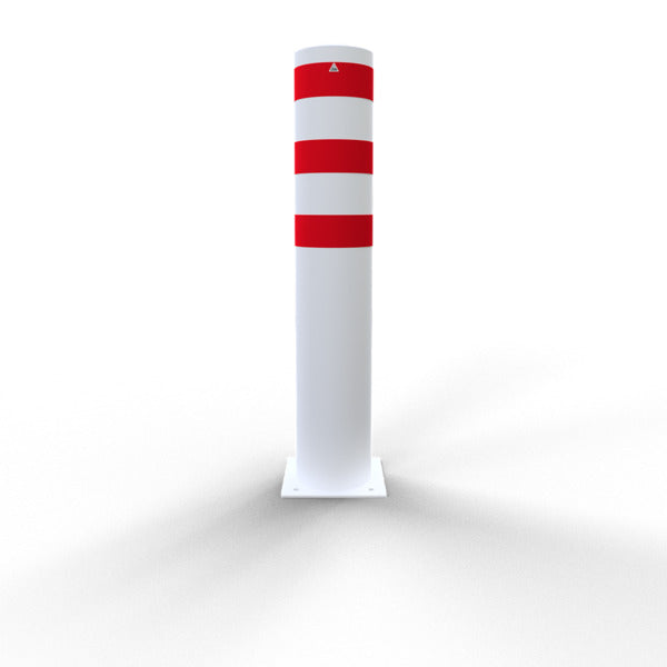 Absperrpoller Stahlrohr Ø 273 x 5 mm ortsfest für Dübelbefestigung