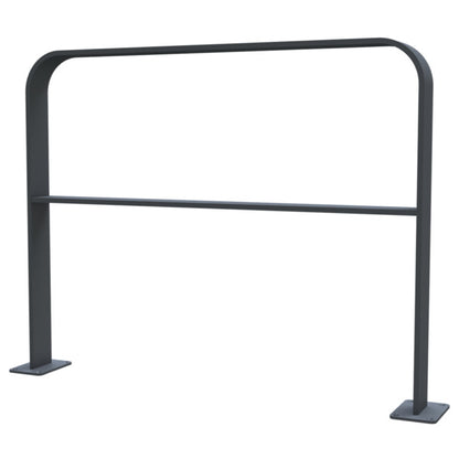 Anlehnbügel aus Flachstahl 80 x 12 mm in gebogener Ausführung