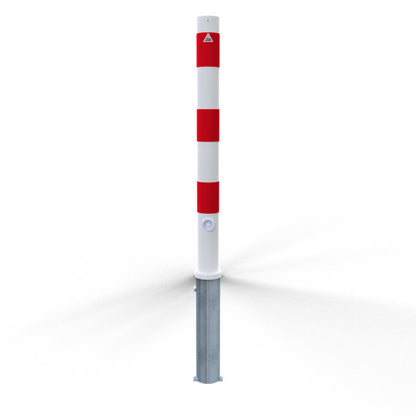 Absperrpfosten Stahlrohr Ø 76 x 2,6 mm herausnehmbar mit Dreikantverschluss