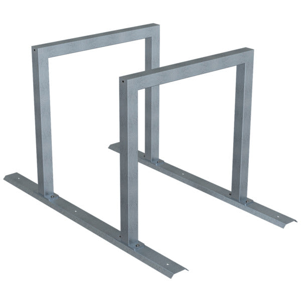 Fahrradanlehnbügel Reihenanlage Stahlrohr 60 x 60 mm