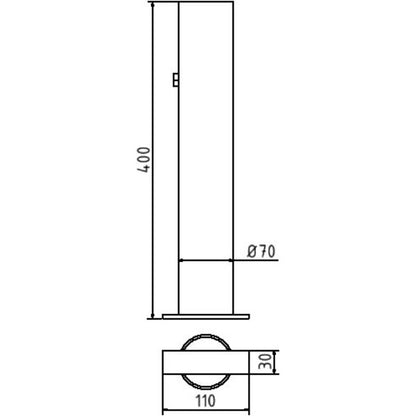 Bodenhülse für Ø 60 / Ø 76 mm Pfosten