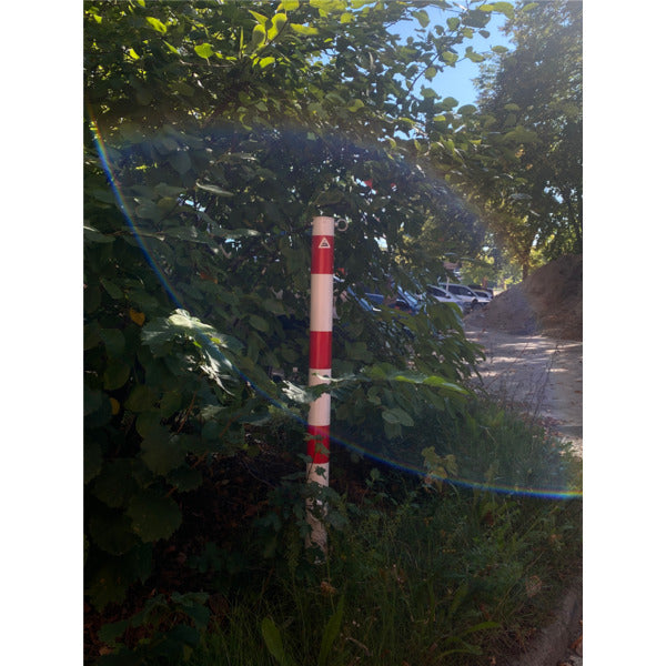 Absperrpfosten Stahlrohr Ø 76 x 2,6 mm ortsfest zum Einbetonieren