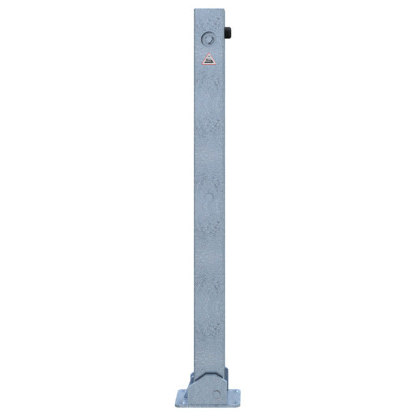 Absperrpfosten 70 x 70 mm umlegbar mit Dreikantverschluss