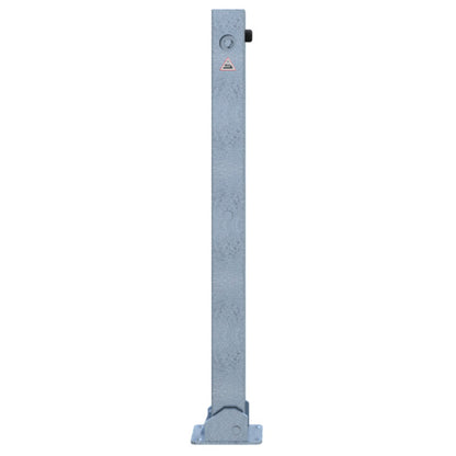 Absperrpfosten 70 x 70 mm umlegbar mit Dreikantverschluss