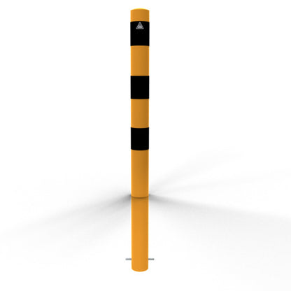 Absperrpfosten Stahlrohr Ø 89 x 2,9 mm gelb / schwarz