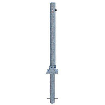Absperrpfosten Stahlrohr Ø 76 x 2,6 mm umlegbar mit Profilzylinderschloss