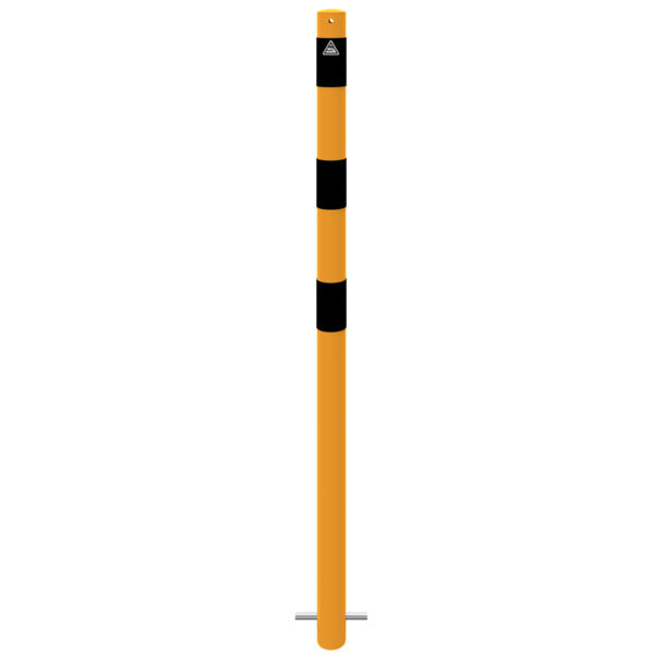 Absperrpfosten Stahlrohr Ø 60 x 2,5 mm gelb / schwarz