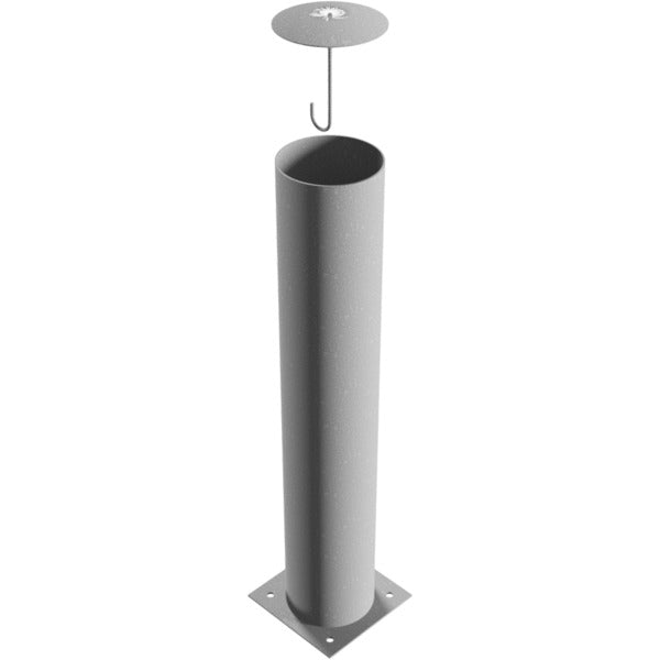 Absperrpoller Stahlrohr Ø 273 x 5 mm ortsfest für Dübelbefestigung