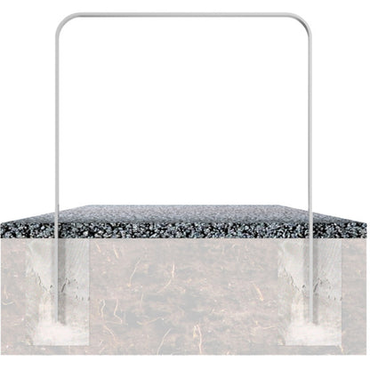 Anlehnbügel aus Flachstahl 50 x 12 mm in gebogener Ausführung