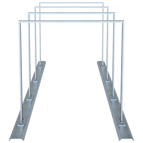 Fahrradanlehnbügel Reihenanlage Stahlrohr 50 x 12 mm