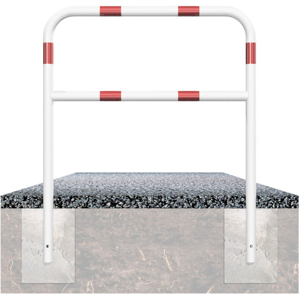 Rohrbügel aus Stahlrohr Ø 48 x 2,5 mm mit Querholm zum Einbetonieren