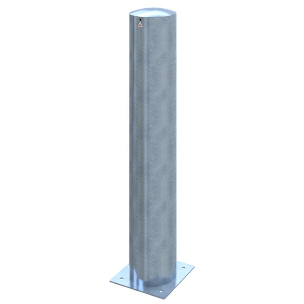 Absperrpoller Stahlrohr Ø 273 x 5 mm ortsfest für Dübelbefestigung