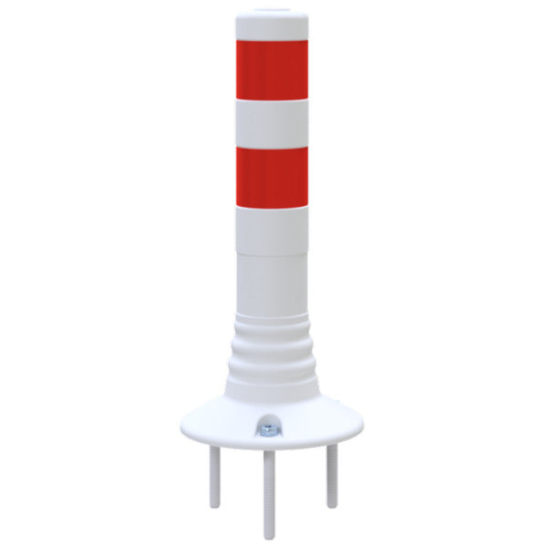 Flexipfosten weiß / rot Ø 80 mm