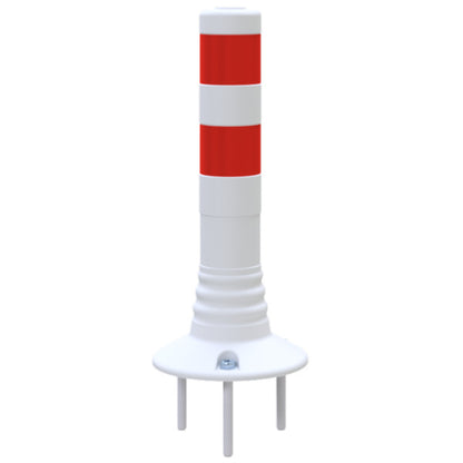 Flexipfosten weiß / rot Ø 80 mm