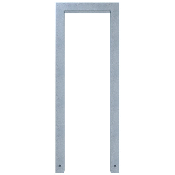 Anlehnbügel aus Stahlrohr Rechteckrohr 60 x 60 mm