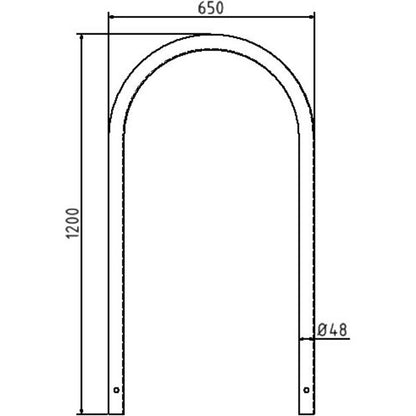 Edelstahlrundbügel Ø 48 mm