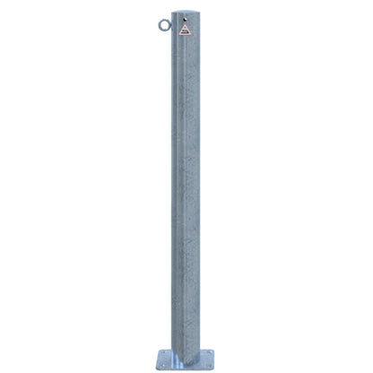Absperrpfosten Stahlrohr Ø 76 x 2,6 mm ortsfest für Dübelbefestigung
