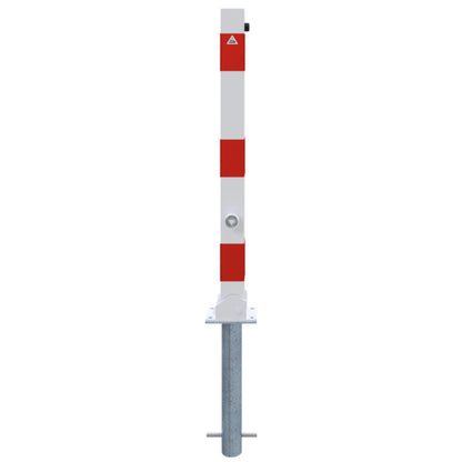 Absperrpfosten 70 x 70 mm umlegbar mit Dreikantverschluss