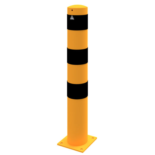 Absperrpoller Stahlrohr Ø 152 x 3,2 mm gelb / schwarz