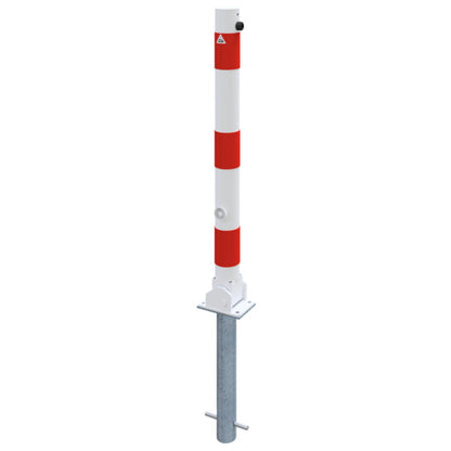 Absperrpfosten Stahlrohr Ø 76 x 2,6 mm umlegbar mit Dreikantverschluss
