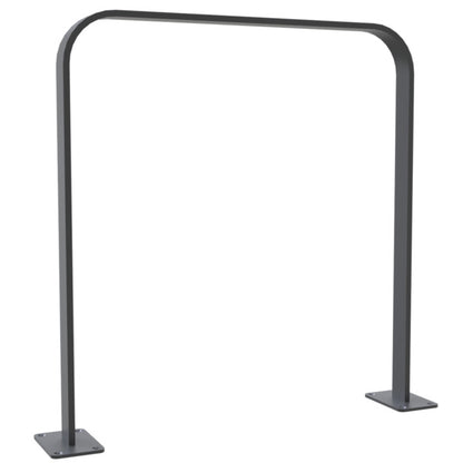 Anlehnbügel aus Flachstahl 50 x 12 mm in gebogener Ausführung
