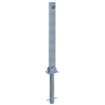 Absperrpfosten 70 x 70 mm umlegbar mit Dreikantverschluss